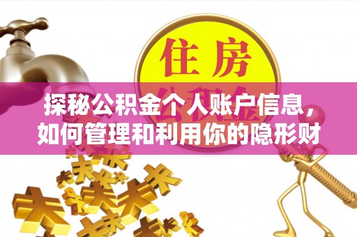 亳州探秘公积金个人账户信息，如何管理和利用你的隐形财富
