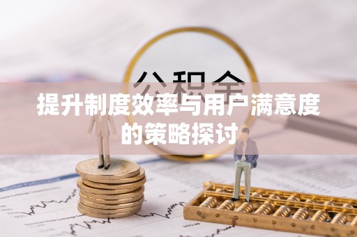 亳州提升制度效率与用户满意度的策略探讨